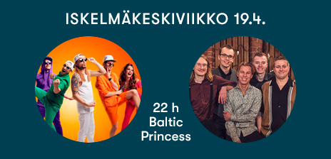 Portion Boys sekä Komiat 19.4.2023 Baltic Princessin Iskelmäkeskiviikkoristeilyllä