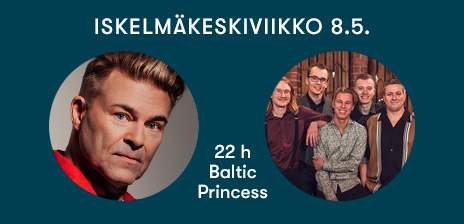 Ressu Redford sekä Komiat 8.5. Baltic Princessin Iskelmäkeskiviikkoristeilyllä