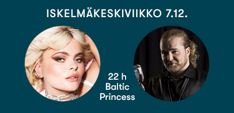 Erika Vikman sekä Teemu Roivainen & Energia 7.12.2022 Baltic Princessin Iskelmäkeskiviikkoristeilyllä