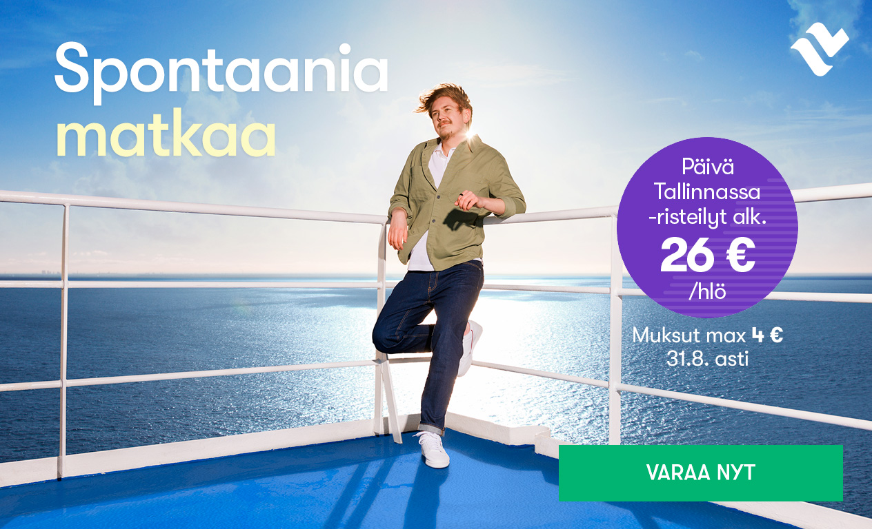 Päivä Tallinnassa -risteily alk. 26 €/aik. ja muksut kesällä max 4 € - Spontaania matkaa!