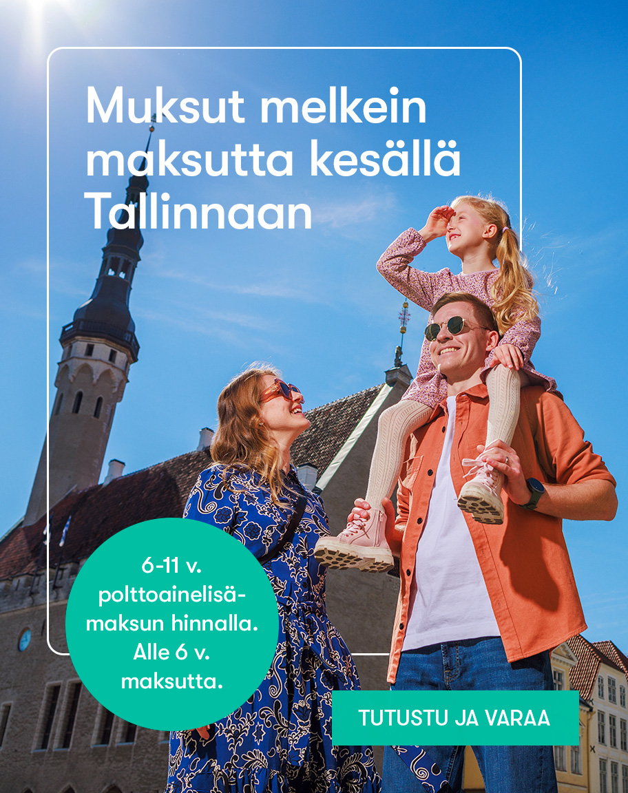 Kesällä muksut melkein maksutta Tallinnaan