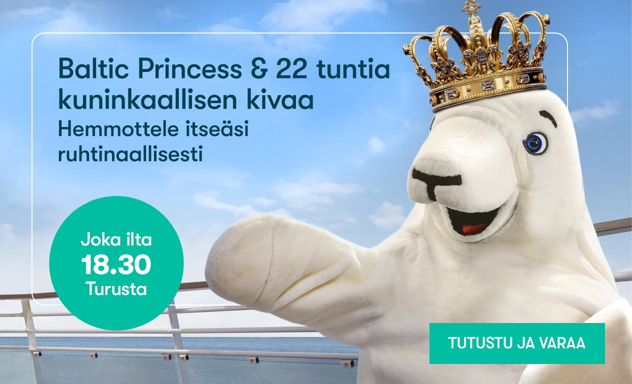 22 tuntia kuninkaallisen kivaa Baltic Princessillä